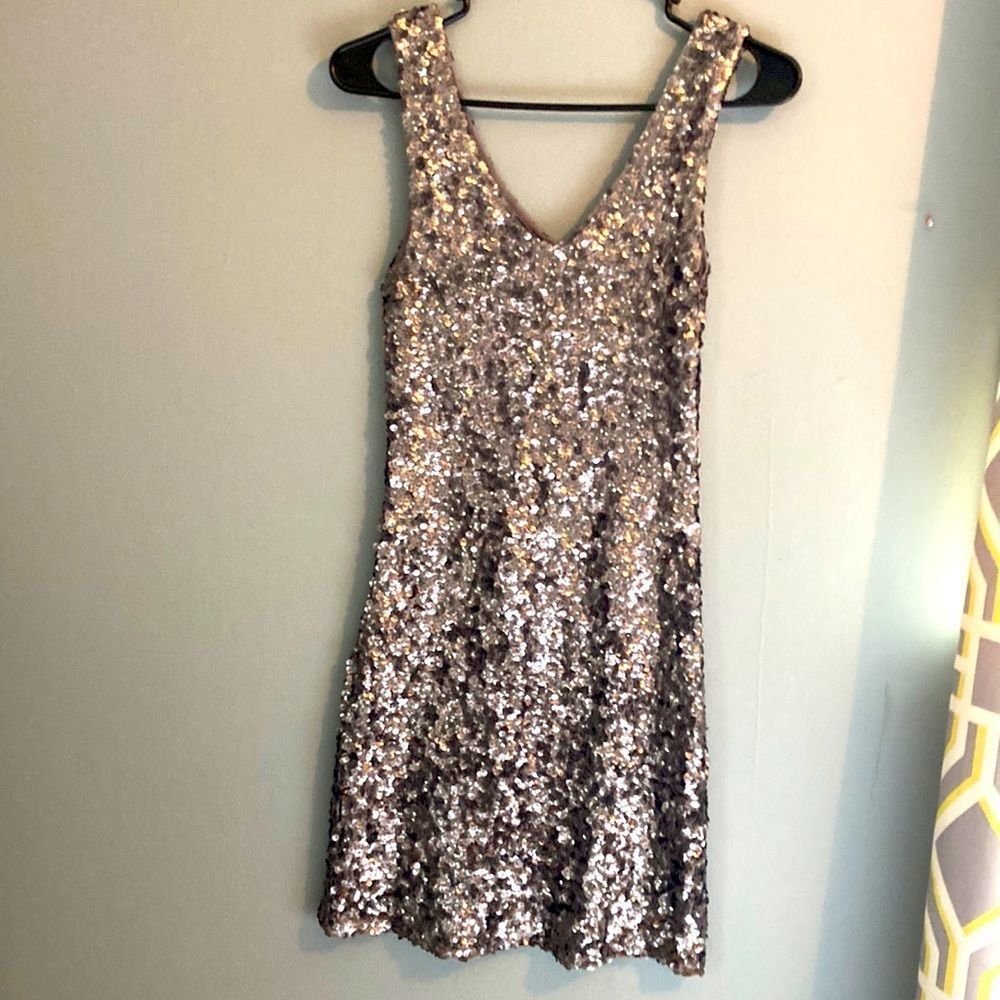 Amber.Blue  grey cocktail dress Medium